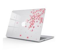 AdorableWhimsy for MacBook Air 13 Inch Case 2025-2022 Release A3240 M4/A3113 M3/A2681 M2 Pink Sakura Cherry Blossom Design Crystal Clear Hard Shell Case Laptop Protective Cover for MacBook Air 13.6"