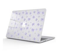 AdorableWhimsy for MacBook Air 13 Inch Case 2025-2022 Release A3240 M4/A3113 M3/A2681 M2 Purple Bowknot Cute Girly Design Crystal Clear Hard Shell Case Laptop Protective Cover for MacBook Air 13.6"