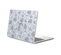 AdorableWhimsy for MacBook Pro 13 Inch Case M2 2025 2024 2023 2022-2016 A2338 M1 A2251 A2289 A2159 A1989 A1708 A1706 Blue Seashell Laptop Cover Matte Protective Plastic Hard Shell Case
