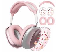 AdorableWhimsy Kawaii Cherry Cake Case for AirPods Max Headphones, Ear Cup Covers/Ear Pad Cover/Headband Cover, Silicone Accessories Protective Case for Apple AirPods Max(2020/2024) for Girls Women