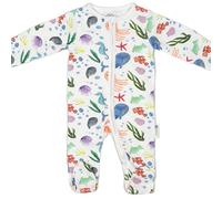 AdoraCub 100% Organic Cotton Zip Baby Sleepsuits, Newborn to 3 years | Unisex Baby Grows wrapped in Gift Box | New Baby Gifts for Baby Shower