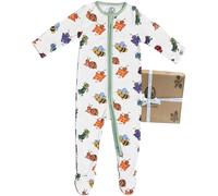 AdoraCub 100% Organic Cotton Zip Baby Sleepsuits, Newborn to 3 years | Unisex Baby Grows wrapped in Gift Box | New Baby Gifts for Baby Shower