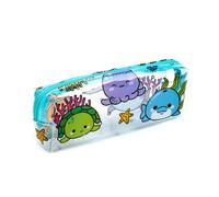 Puckator Adoramals Ocean Clear Pencil Case - School Equipment Stuff - Pencil Cases - Large Capacity Preppy Pencil Case - Zipper Pouch - Office Essentials - Pencils Case Cute - Pencilcase - Pen Case