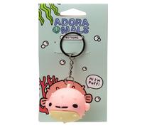 Puckator Puff the Puffer Fish Adoramals 3D PVC Keyring - Mothers Day Gifts Key Ring Keyrings Tags - Cool Keyrings Hoop Clip Fobs - Funny Cute Car Men's Accessories Stuff For Men Women - Trinket