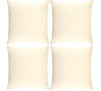 Adore 4 x Luxury Plain Chenille Cushion Cover Soft Covers 43 x43cm, 17x17, Cream