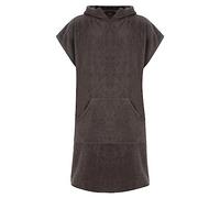 Adore Adults Hooded 100% Cotton Changing Robe with Pocket Beach Terry Towelling Poncho Towel Swimming Surf (SLATE, S/M)