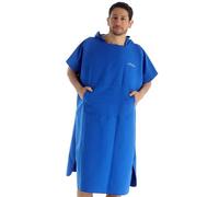 Adore Changing Robe Quick Drying Microfibre Poncho Towel With Pocket & Hood For Beach Swimming Surfing, Royal Blue, L/XL