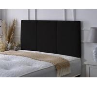 Adore Designs Alton Chenille 4Ft Small Double 24" Headboard - Black