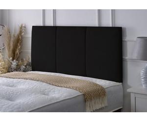 Adore Designs Alton Chenille 4Ft Small Double 24" Headboard - Black