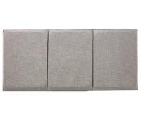 Adore Designs Alton Turin Linen 3Ft Single 20" Headboard - Silver