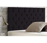 Adore Designs Chesterfield Chenille 4Ft6 Double 24" Headboard - Black