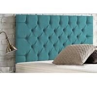 Adore Designs Chesterfield Chenille 4Ft6 Double 24" Headboard - Teal