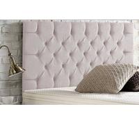 Adore Designs Chesterfield Chenille 5Ft Kingsize 24" Headboard - Stone