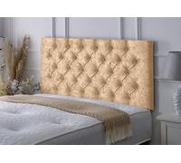 Adore Designs Chesterfield Crushed Velvet 2Ft6 Small Single 24" Headboard - Gold