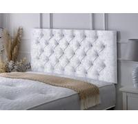 Adore Designs Chesterfield Crushed Velvet 4Ft Small Double 24" Headboard - White