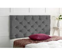 Adore Designs Chesterfield Plush Velvet 3Ft Single 24" Headboard - Grey