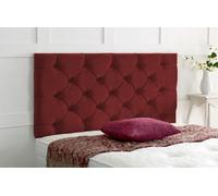 Adore Designs Chesterfield Plush Velvet 4Ft6 Double 24" Headboard - Burgundy