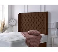 Adore Designs Chesterfield Winged Chenille 4Ft6 Double 36" Headboard - Brown