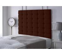Adore Designs High Cubed Chenille 3Ft Single 36" Headboard - Brown