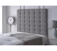 Adore Designs High Cubed Chenille 3Ft Single 36" Headboard - Light Grey