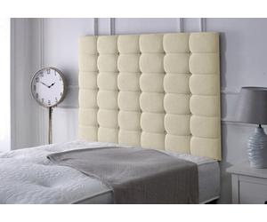 Adore Designs High Cubed Chenille 6Ft Super King 36" Headboard - Cream