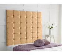 Adore Designs High Cubed Crushed Velvet 6Ft Super King 36" Headboard - Gold