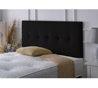 Adore Designs Madrid Chenille 4Ft Small Double 24" Headboard - Black