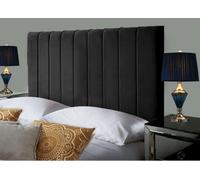 Adore Designs Portland Plush Velvet 6Ft Super King 36" Headboard - Black