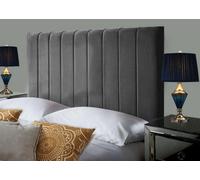 Adore Designs Portland Plush Velvet 6Ft Super King 36" Headboard - Grey