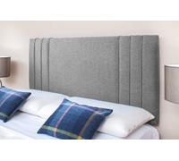 Adore Designs Rio 3 Turin Linen 6Ft Super King 24" Headboard - Silver