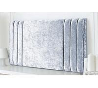 Adore Designs Rio Crushed Velvet 4Ft6 Double 20" Headboard - Silver