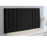 Adore Designs Rio Plush Velvet 4Ft Small Double 20" Headboard - Black