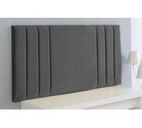 Adore Designs Rio Plush Velvet 5Ft Kingsize 20" Headboard - Grey