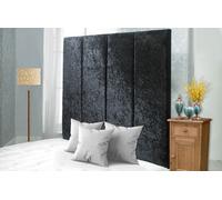 Adore Designs Stafford Crushed Velvet 5Ft Kingsize 36" Headboard - Black