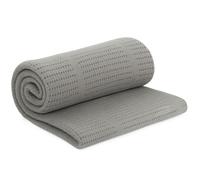 Adore Home 100% Cotton Cellular Soft Baby Blanket for Cot Pram Moses Basket, Grey, 60x90cm