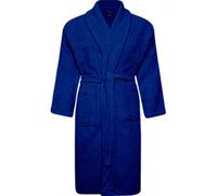 Adore Home 100% Cotton Terry Towelling Shawl Collar Bathrobe - Small, Royal Blue