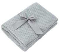 Adore Home Baby Fleece Blanket Ultra Soft Honeycomb Waffle Newborn Gift 60x90cm For Cot Moses Basket Pram, Grey