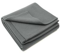 Adore Home Large Polar Fleece Blanket Throw 150x200cm Soft Warm for Sofa Double Bed Travel, Grey