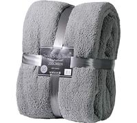 Adore Home Luxury King Size Fleece Blanket Teddy Bear Throws for Sofa Bed Luxury Soft Warm 200x240cm, Slate
