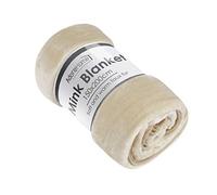Adore Home Luxury Mink Throw Blanket Soft & Warm Faux Fur Cream, King (200x240cm)