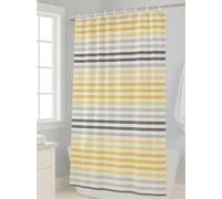 Adore Home Printed Shower Curtains Modern Designs 12 Ring Hooks 180x180cm, Stripes Print