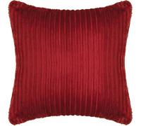 Adore Home Ribbed Fleece Luxury Cushion Covers with Soft Sherpa Reverse 45x45cm - Reversible - Stylish and Cosy - Wine
