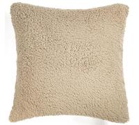Adore Home Ribbed Fleece Luxury Cushion Covers with Soft Sherpa Reverse 45x45cm - Reversible - Stylish and Cosy - Natural