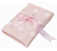 Adore Home Soft Fleece Baby Blanket Plush Flannel Newborn Moses Basket Pram Girl & Boy, Pink With Stars, 60x90cm