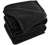 Adore Home Soft Warm Polar Fleece Blanket Large - Cosy Throw for Sofa, Bed, Travel, Car and Camping, 150x200cm, Black