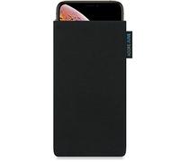 Adore June Apple iPhone XS and X Case, Pouch [Series Classic] Original Cordura [Custom Made] Fabric Sleeve [Display Cleaning Effect] for Apple iPhone XS/X [Black]