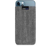 Adore June Business Case Compatible with iPhone 13 Pro Max/iPhone 12 Pro Max, Mobile Phone Case Made of Signature Herringbone Fabric, Screen Cleaning Effect