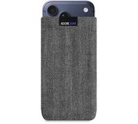 Adore June Business Pouch compatible with iPhone 17 Pro Max, Characteristic Material Fabric Sleeve with Display Cleaning Effect