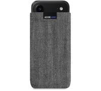 Adore June Business Pouch compatible with iPhone Air, Characteristic Material Fabric Sleeve with Display Cleaning Effect