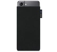 Adore June Classic Black Protection Sleeve compatible with Galaxy S21, Pouch Case Made of Durable Fabric with Display Cleaning Effect